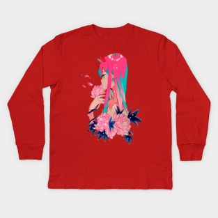 zero two from darling in the franxx Kids Long Sleeve T-Shirt